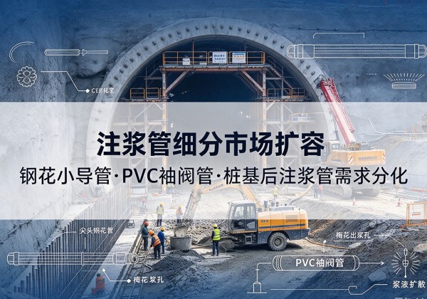 申扎注浆管细分市场扩容，隧道钢花小导管、PVC 袖阀管、桩基后注浆管需求分化